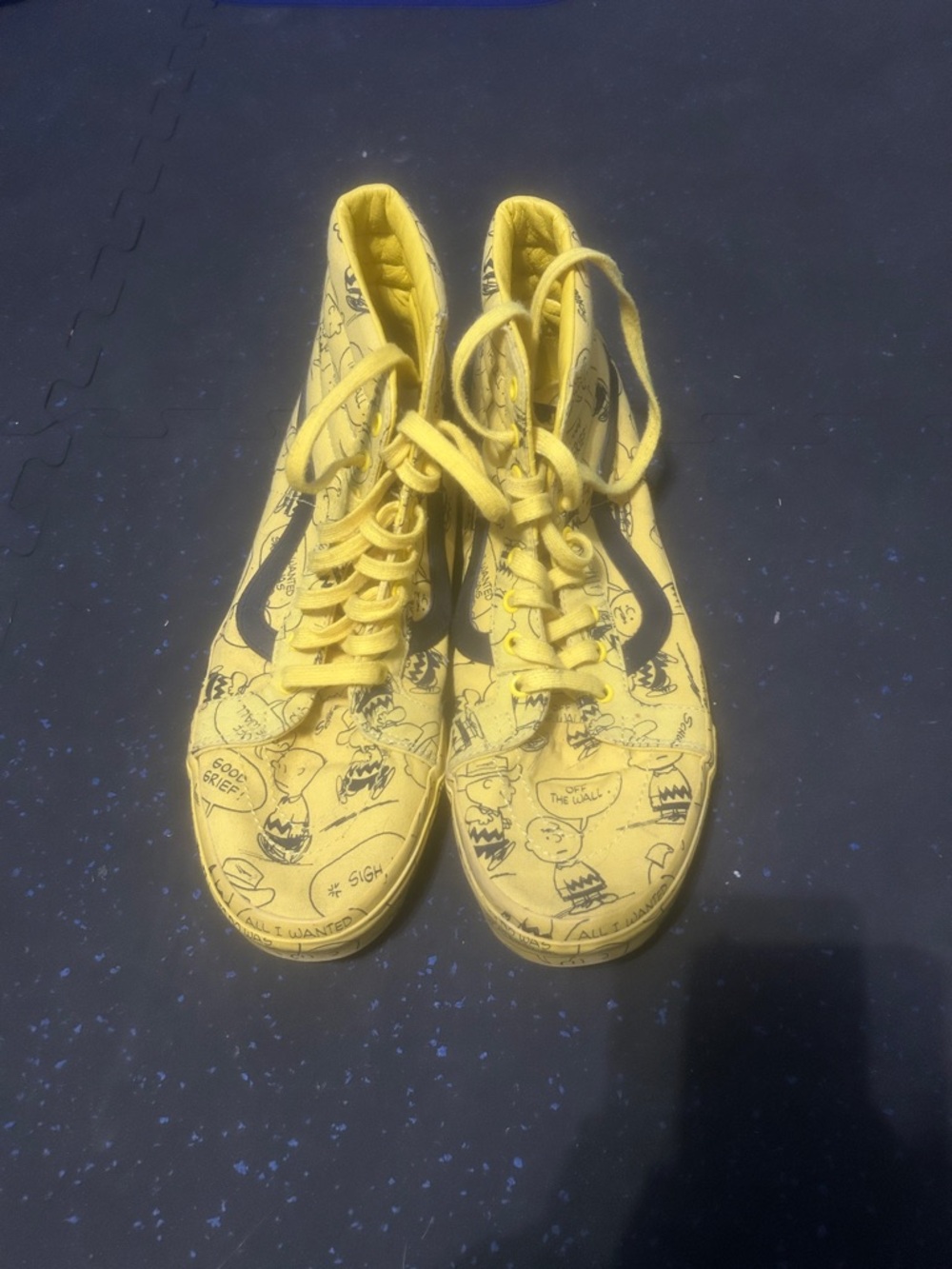 Vans Yellow High-Top Charlie Brown Sneakers